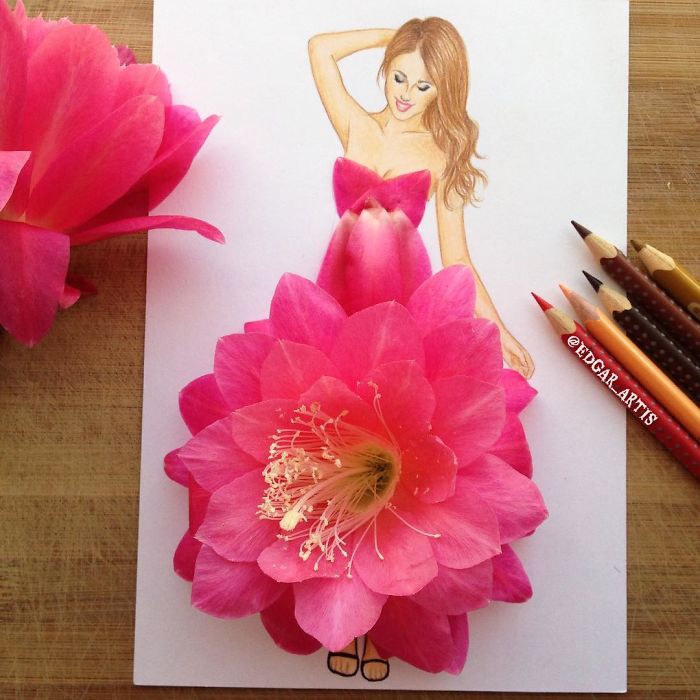 Armenian Fashion Illustrator Creates Stunning Dresses From Everyday Objects (10+ Pics)