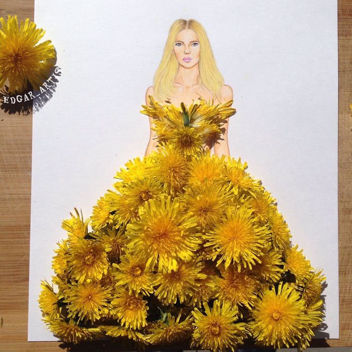Armenian Fashion Illustrator Creates Stunning Dresses From Everyday Objects (10+ Pics)