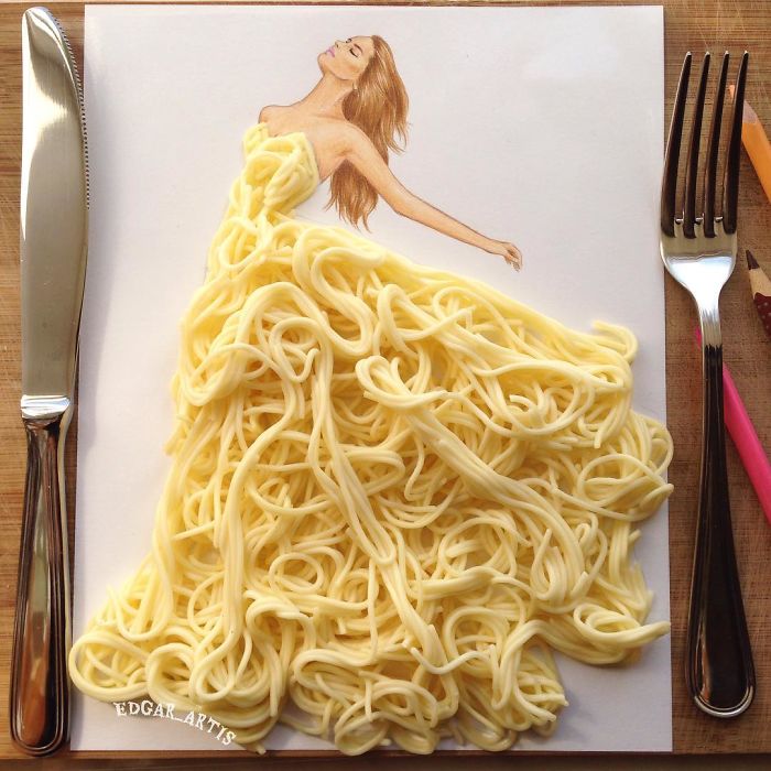 Armenian Fashion Illustrator Creates Stunning Dresses From Everyday Objects (10+ Pics)