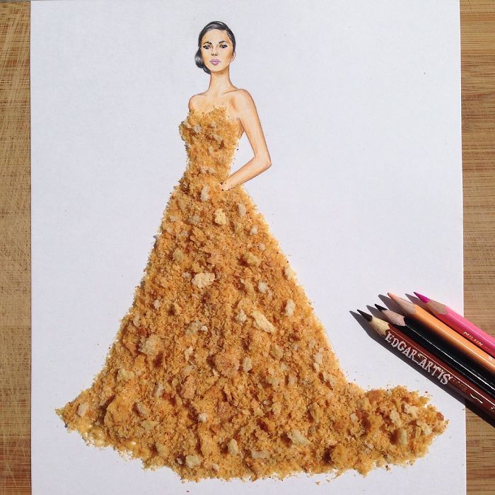 Armenian Fashion Illustrator Creates Stunning Dresses From Everyday Objects (10+ Pics)