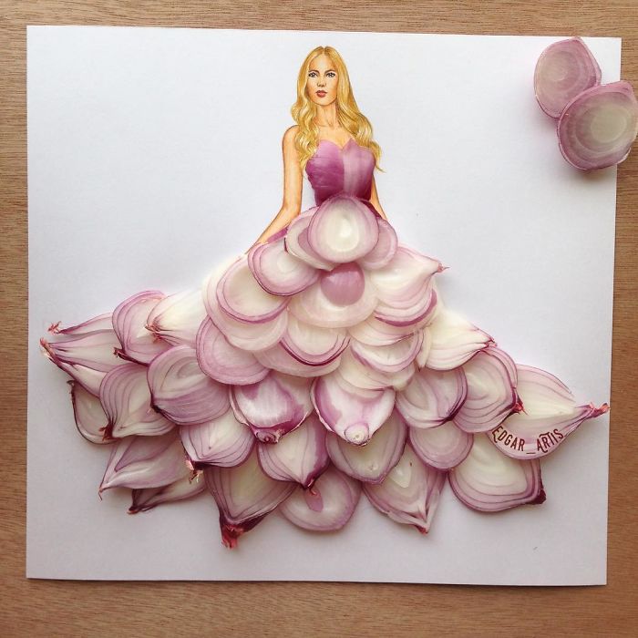 Armenian Fashion Illustrator Creates Stunning Dresses From Everyday Objects (10+ Pics)