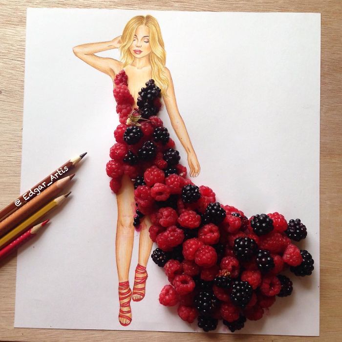 Armenian Fashion Illustrator Creates Stunning Dresses From Everyday Objects (10+ Pics)