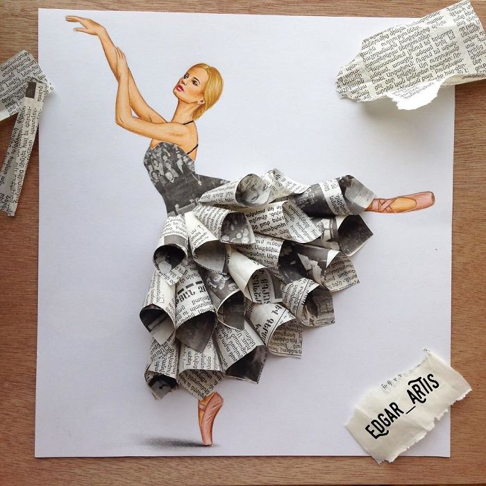 Armenian Fashion Illustrator Creates Stunning Dresses From Everyday Objects (10+ Pics)