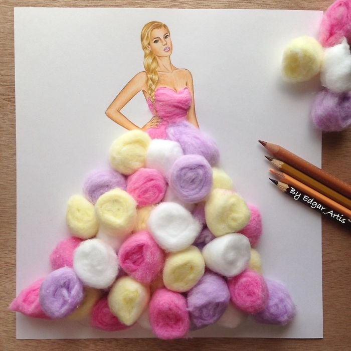 Armenian Fashion Illustrator Creates Stunning Dresses From Everyday Objects (10+ Pics)