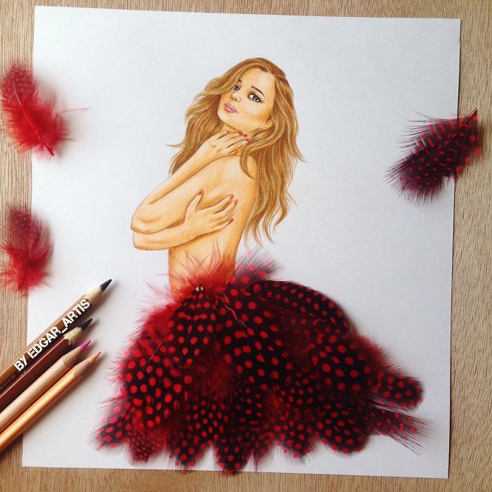 Armenian Fashion Illustrator Creates Stunning Dresses From Everyday Objects (10+ Pics)