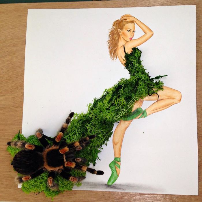 Armenian Fashion Illustrator Creates Stunning Dresses From Everyday Objects (10+ Pics)