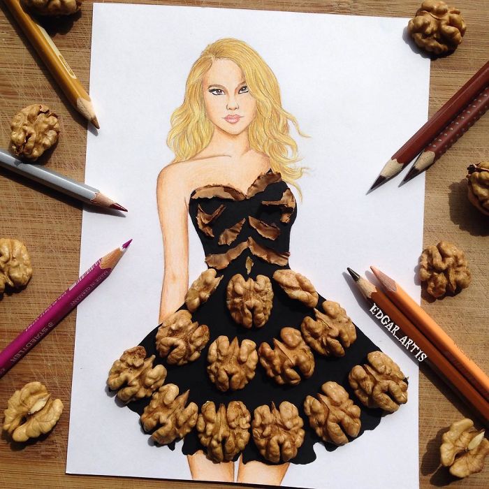 Armenian Fashion Illustrator Creates Stunning Dresses From Everyday Objects (10+ Pics)