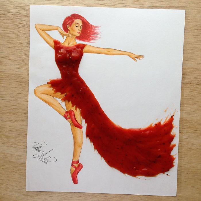 Armenian Fashion Illustrator Creates Stunning Dresses From Everyday Objects (10+ Pics)