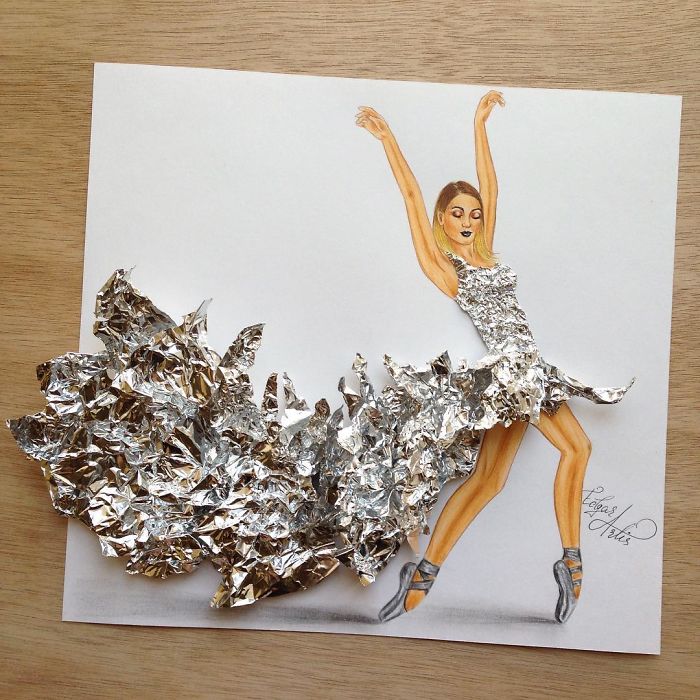 Armenian Fashion Illustrator Creates Stunning Dresses From Everyday Objects (10+ Pics)
