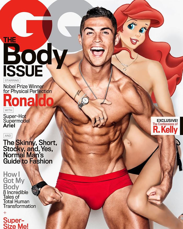Cristiano Ronaldo And Ariel As Alessandra Ambrosio