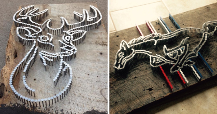 I Create Intricate Artworks Using Nails As A Medium
