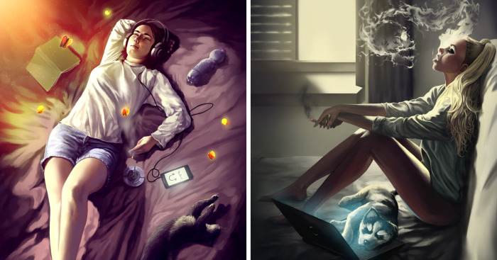 I Play With Beautiful Lights In My New Digital Painting Series