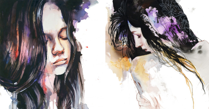 I Tell Stories By Painting Women In Watercolour