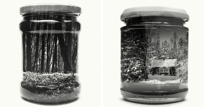 I Collect Landscapes In Jars Using Analog Double Exposures