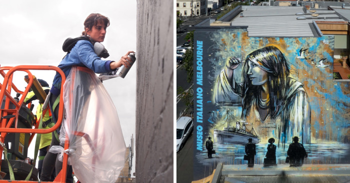 Artist Tells The Story Of Italian Immigration With New 10 Meter-High Mural