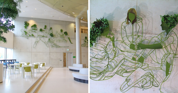 Grow – An Indoor Drawing In Steel From Live Plants And Steel