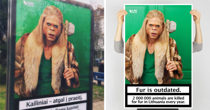 Totally Unexpected Anti-Fur Posters Show How Outdated And Out-Of-Fashion Natural Fur Is