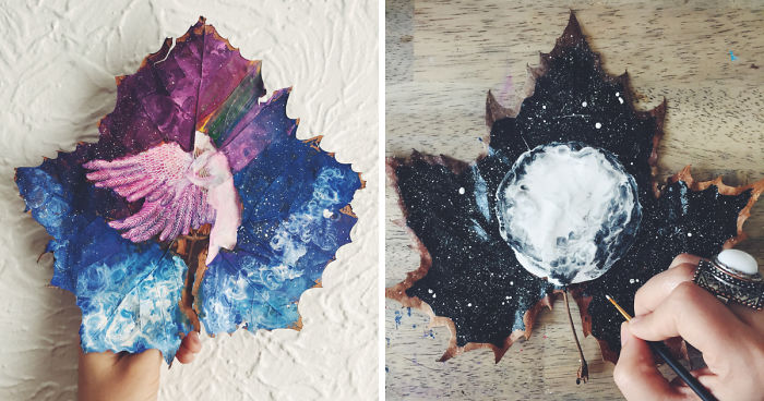 I Paint On Fallen Autumn Leaves