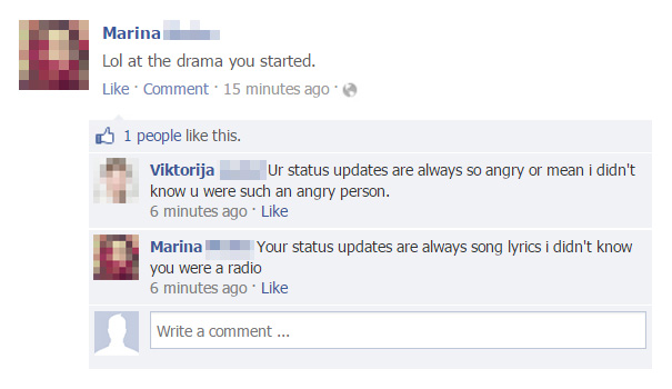 Funny Facebook Comebacks