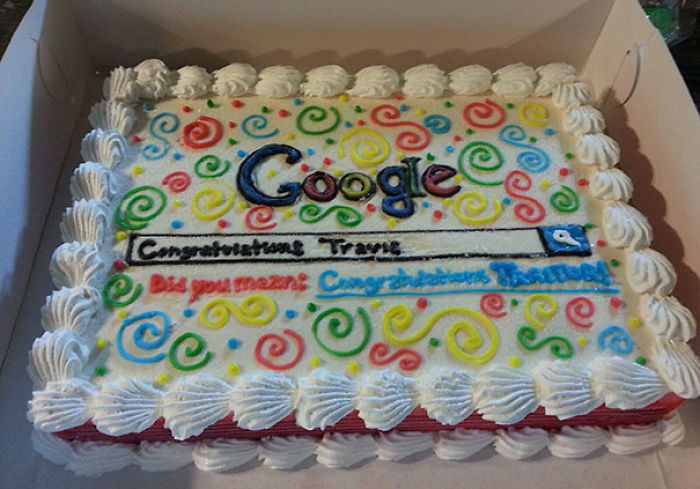 A Friend At Work Got A Job With Bing.com, So I Got Him A Google Ice Cream Cake For His Last Day. Congratulations Traitor
