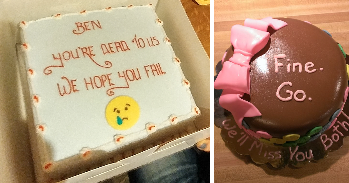 50 Hilarious Farewell Cakes That Employees Got On Their Last Day At The Office
