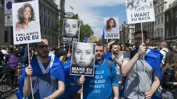 Brexit Protesters In London