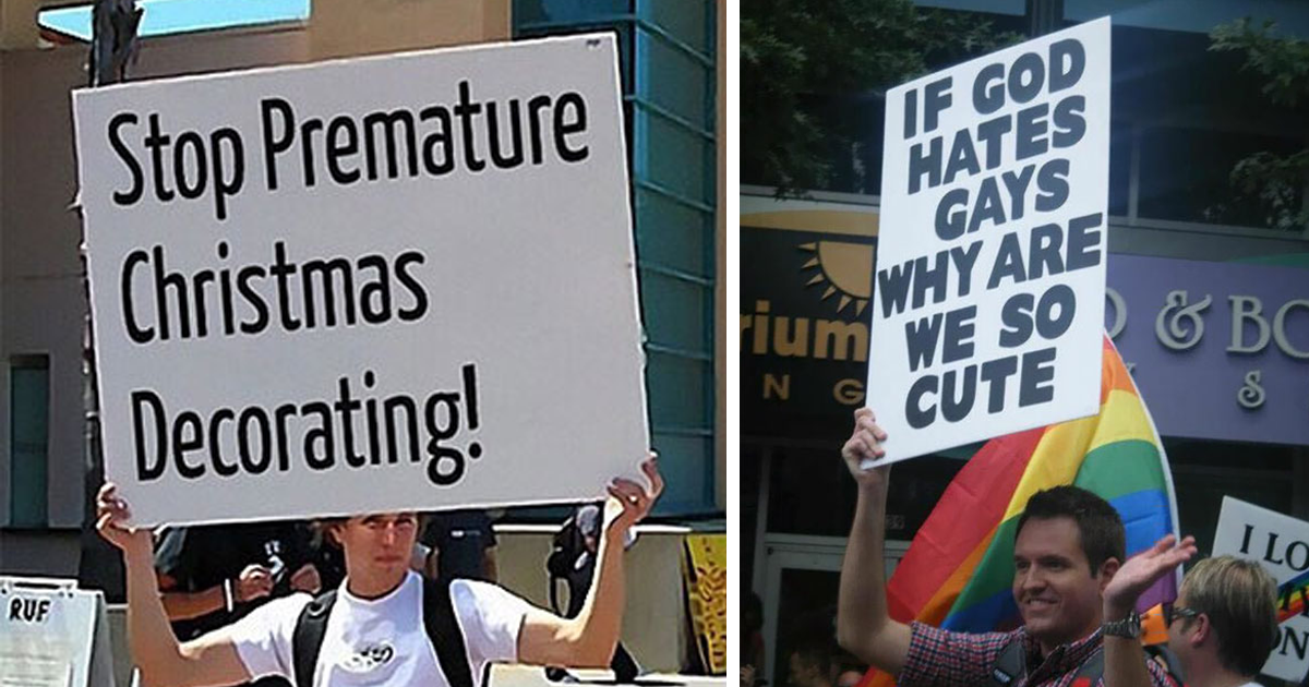 50 Of The Funniest Protest Signs Ever