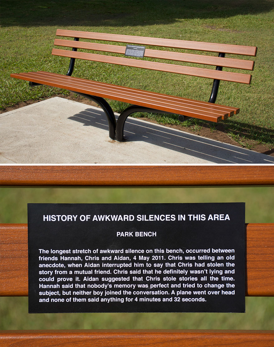 Park Bench Plaque