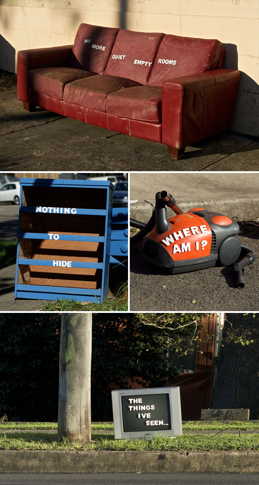 Text Placed On Discarded Furniture And Appliances