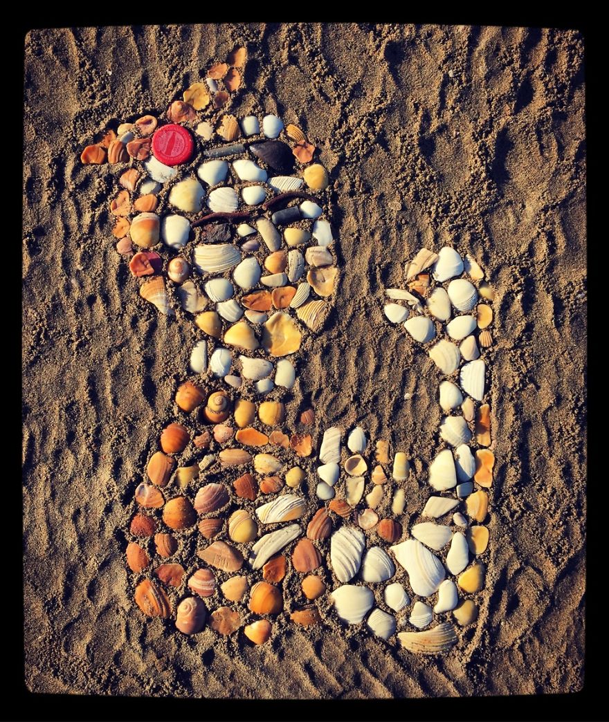 I Make Temporary Mosaic Beach Art (Part 3) I Make Temporary Mosaic Beach Art (Part 3)