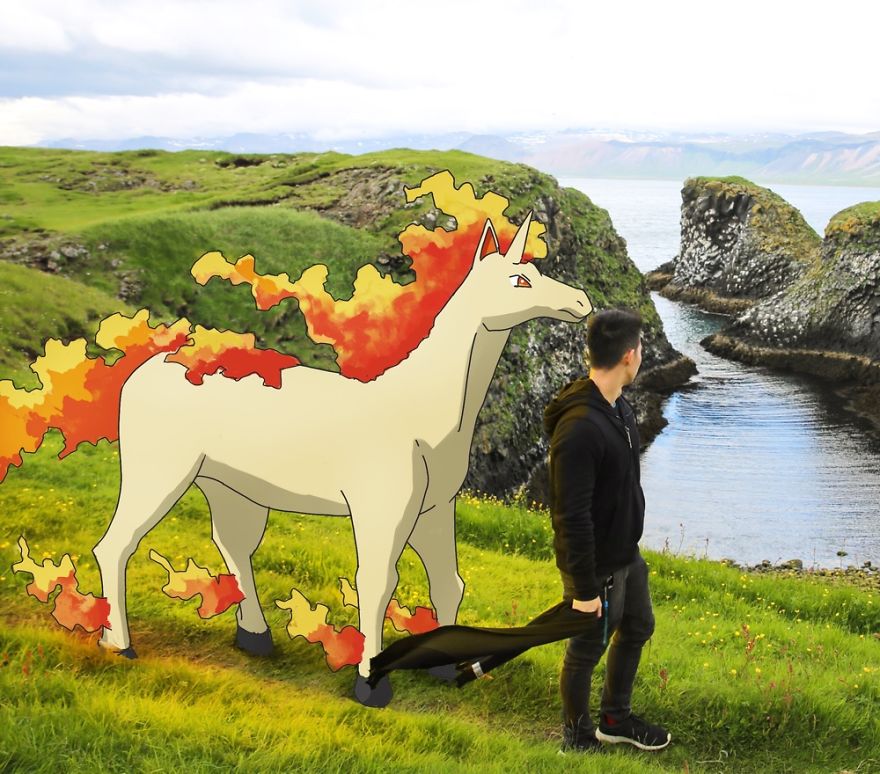 I Drew Pokemon Onto My Vacation Pics