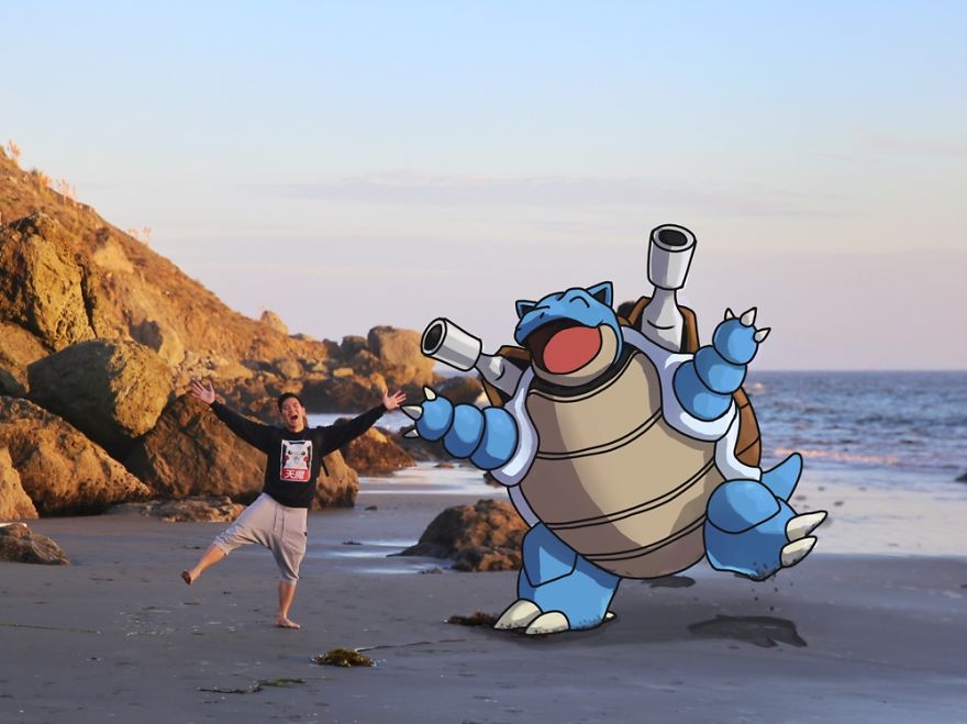 I Drew Pokemon Onto My Vacation Pics