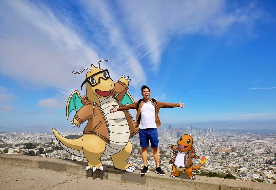 I Drew Pokemon Onto My Vacation Pics