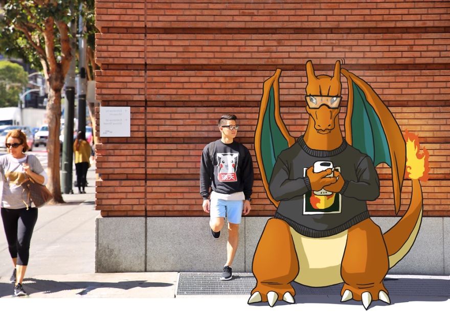 I Drew Pokemon Onto My Vacation Pics