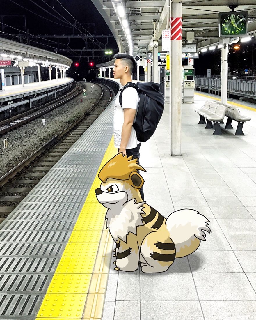 I Drew Pokemon Onto My Vacation Pics