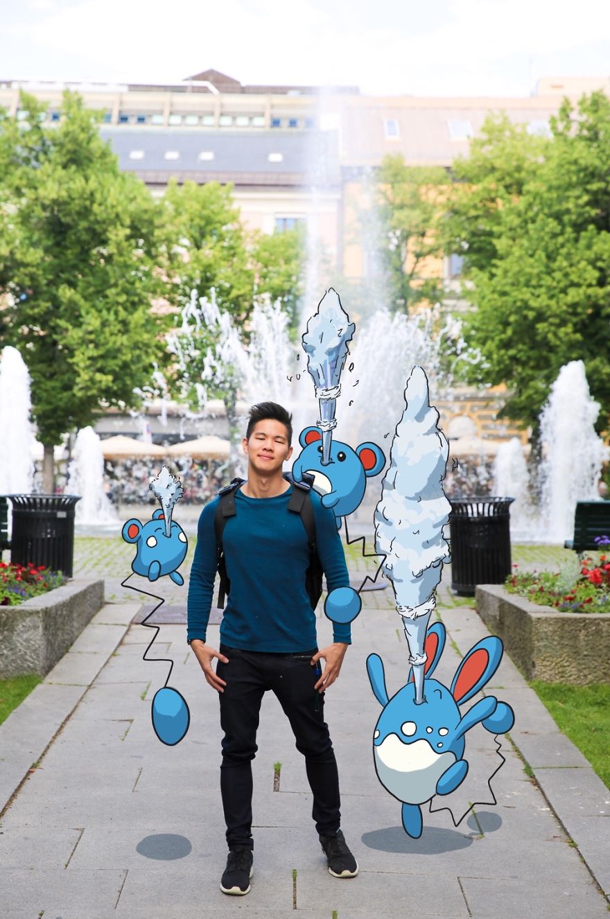 I Drew Pokemon Onto My Vacation Pics