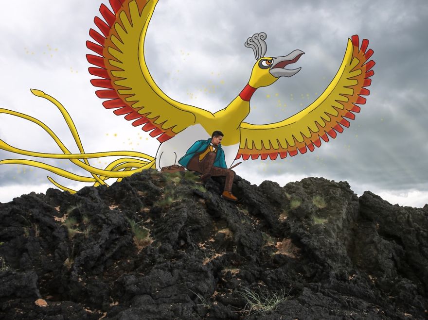 I Drew Pokemon Onto My Vacation Pics