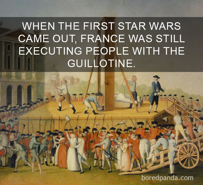Historical depiction of a guillotine e*******n crowd, highlighting amazing facts that change the way you see the world.