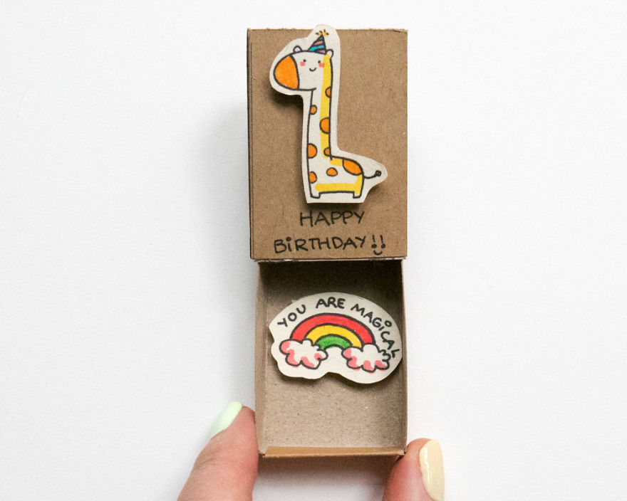 Surprise Messages Hidden In Little Matchboxes