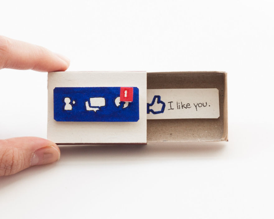 Surprise Messages Hidden In Little Matchboxes