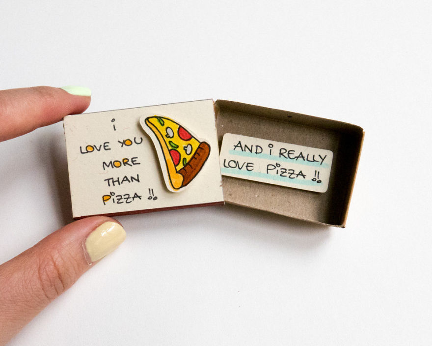 Surprise Messages Hidden In Little Matchboxes