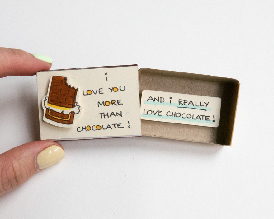 Surprise Messages Hidden In Little Matchboxes