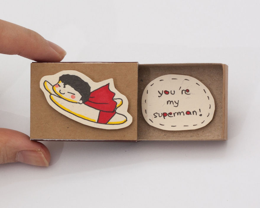 Surprise Messages Hidden In Little Matchboxes