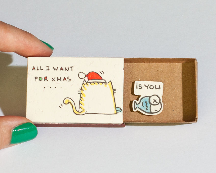 Surprise Messages Hidden In Little Matchboxes