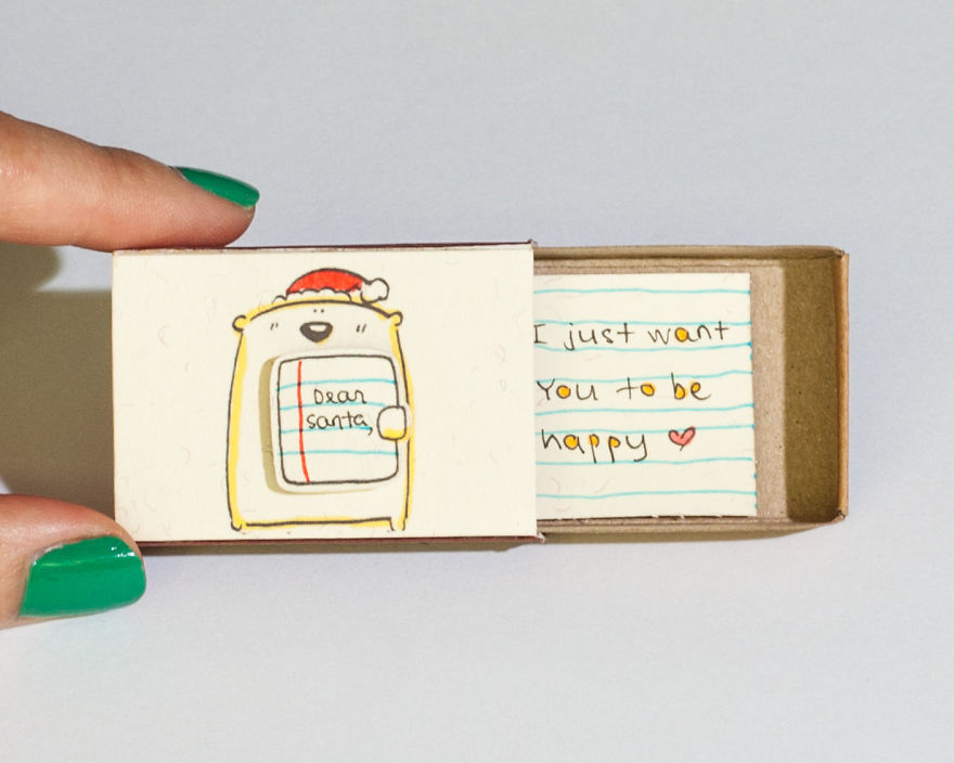 Surprise Messages Hidden In Little Matchboxes