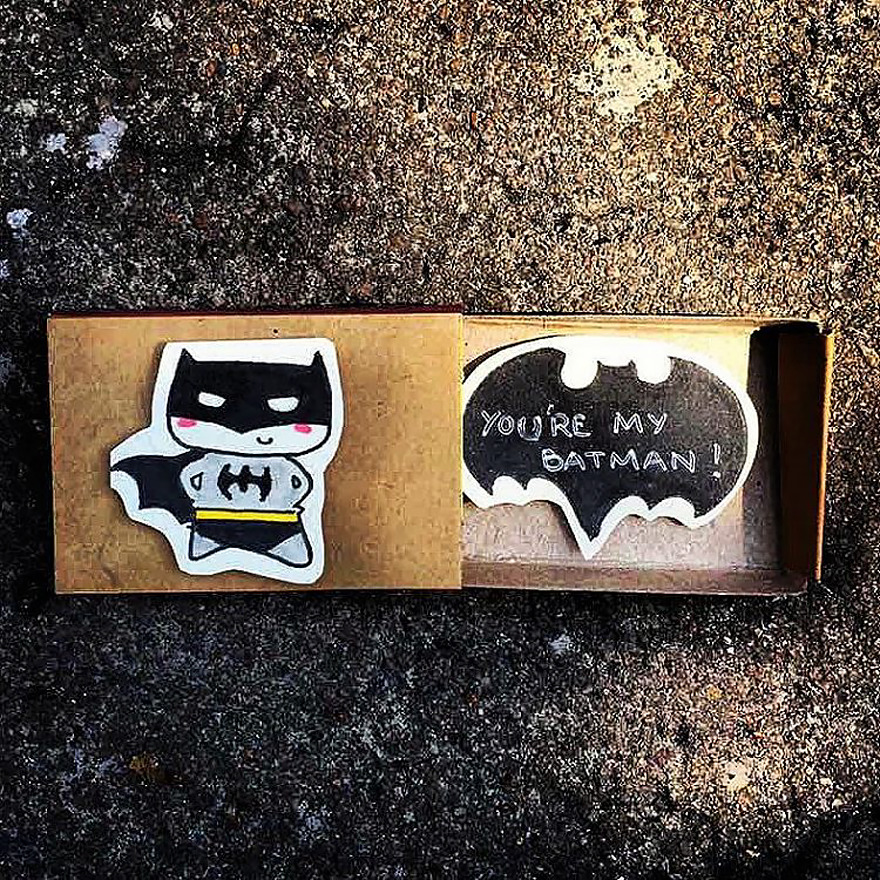 Surprise Messages Hidden In Little Matchboxes
