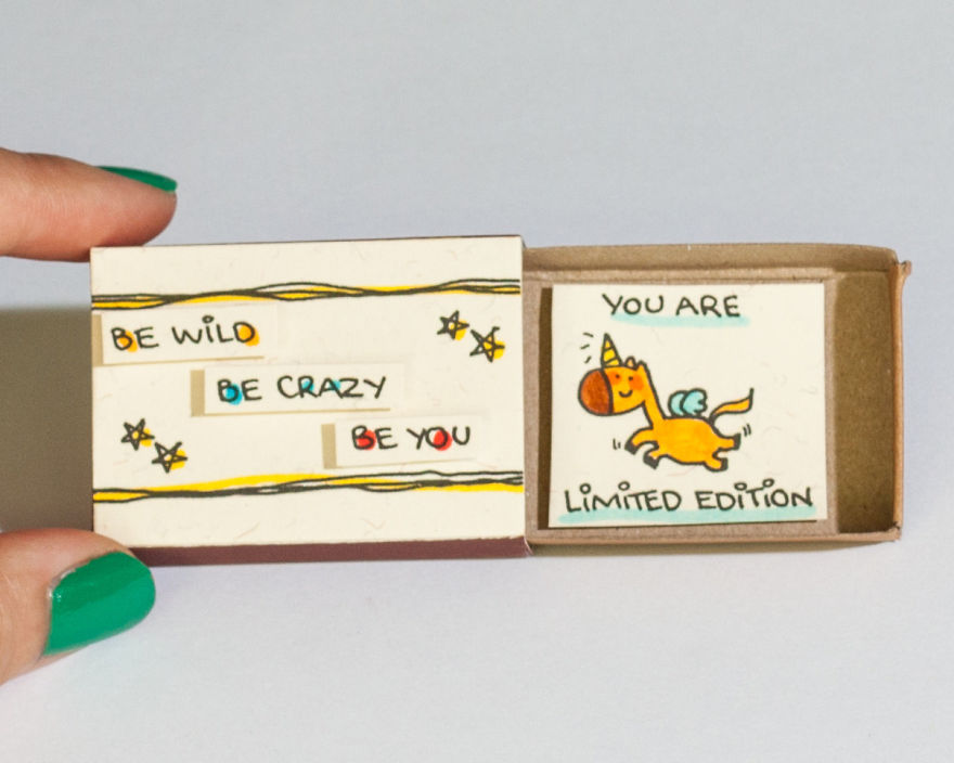 Surprise Messages Hidden In Little Matchboxes