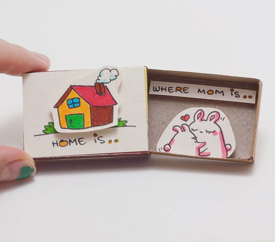 Surprise Messages Hidden In Little Matchboxes