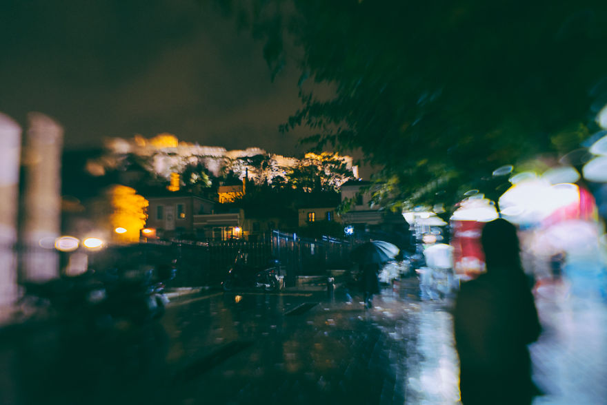 Using Plastic Lens, I Captured How December Nights Feel In Athens, Greece