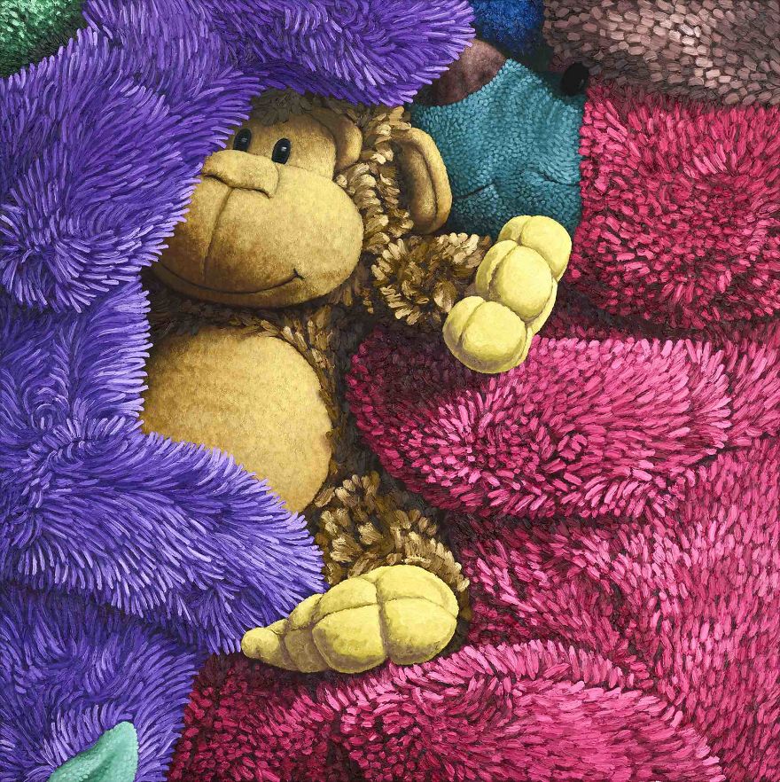 I Quit My Job To Paint Stuffed Animals That Bring Back Childhood Joy